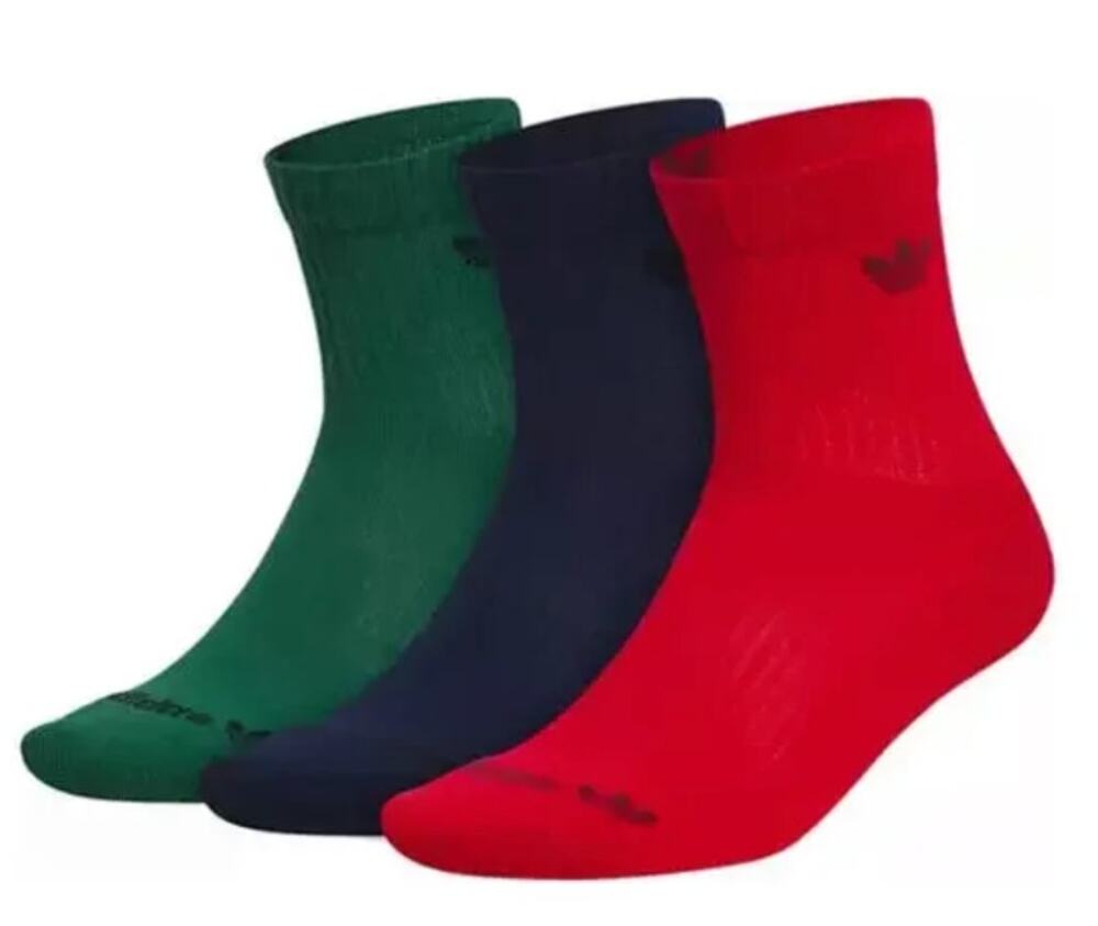 Adidas Relaxed Fit Crew Socks 3 Pack Mens Large NWT